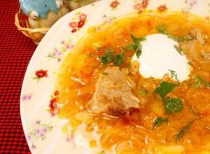 Овощной суп-пюре с квашеной капустой Суп из квашеной капусты с мясом рецепт